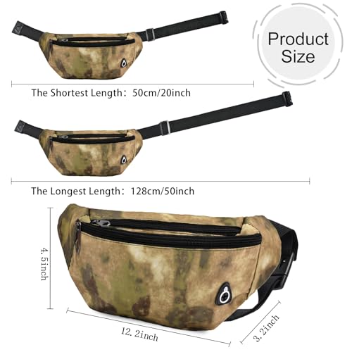 Fanny Pack for Women Men,Crossbody Fanny Pack Water Resistant Sports Waist Bag Pack, Belt Bag for Travel Hiking Running - color: 1pack-greenruin