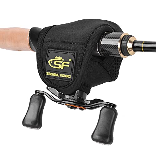 SF Low Profile Casting Baitcast Reels Cover Case Reel Pouch Glove for Fits 50 100 200 300 Series Baitcaster - color: Baitcast 300 Series/Black