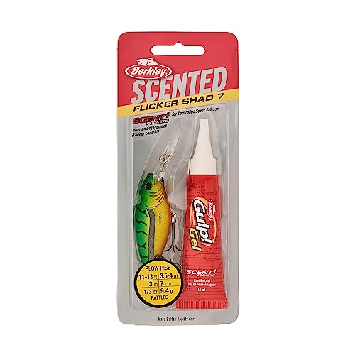 Berkley Scented Flicker Shad Fishing Hard Bait - color: Slick Firetiger (Single), size: 5/16 oz, 2.75"