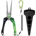 TRUSCEND Easy Use Lockable Fishing Pliers with Tungsten Carbide Cutter, Innovative Ergonomic Handy Handle, Saltwater Corrosion Resistant Teflon Coated Fishing Tool, Light Multi-Function Fishing Gear - color: A1-green