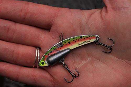 SteelShad - Heavy Series 1/2 oz. Bass Fishing Lures - Lipless Crankbait for Freshwater Fishing - Perfect for Smallmouth & Largemouth Bass, Walleye, Pike & Trout - Heavy Series - color: Trout