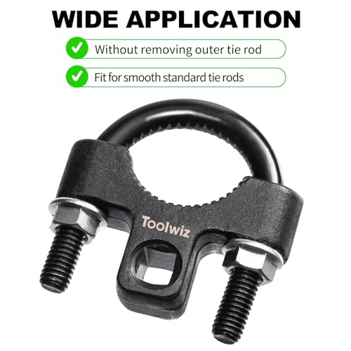 Toolwiz Inner Tie Rod Removal Tool Kit, 3/8'' Universal Low Profile Tool and Inner Tie Rod Hex Wrench Repair Remover 27-42mm End Wrench for 1/2" Square Drive, 2pcs for Most Cars Repair