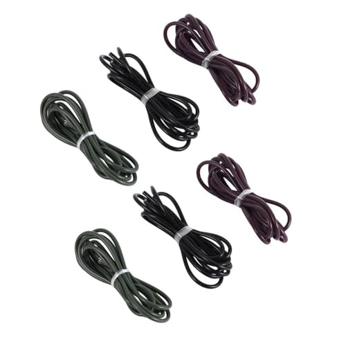 6PCS Carp Fishing Silicone Rig Tubes - 3.3ft Length Anti-Tangles Sleeve for Hair Rigs, Soft Terminal Tackle with 3 Colors for Carp and Coarse Fishing