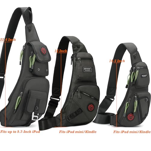 NICGID Sling Bag Chest Shoulder Backpack Crossbody Bags Casual Daypack for Men Women - color: Black-1