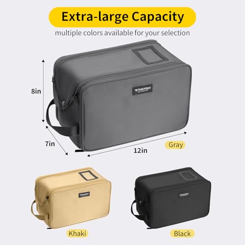 THKFISH Fishing Soft Plastic Bait Storage, Water-Resistant Extra-Large Clear Sleeves Tackle Bait Bag Storage For Lure Hooks, Sinkers & Fishing Accessories(Grey) - color: Grey