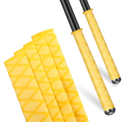 Fishing Rod Handle Grip Pole Wrap X-Tube Heat Shrink Tubing Non-Slip Insulated Abrasion Sleeve-Length:39" Diameter:45/64" (Yellow) - color: Yellow, size: Diamter:18mm"(45/64 inch)