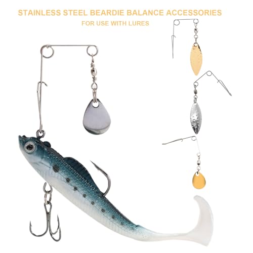 50PCS Fishing Spinner Blades Rigs Fishing Spinnerbait Smooth Spoons Kit,Replacement Accessories for Colorado Blade Making Spinner Shaft Bass Fishing Lures - color: 50PcsTeardrop Silver