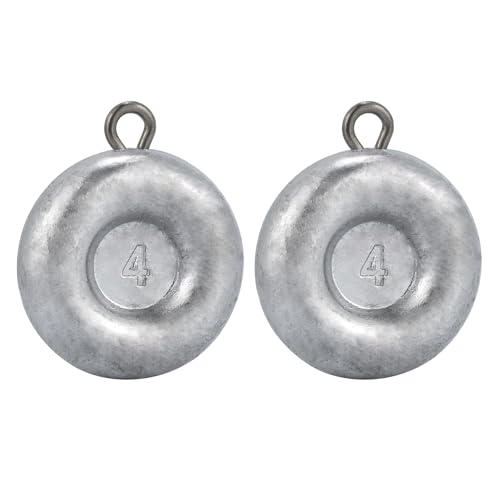 Dr.Fish Fishing Coin Sinkers Lead Fishing Weights Disc Weights No Roll Freshwater Saltwater River Bank Surf Fishing Catfishing - size: 1oz/10 Pack