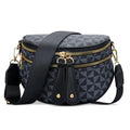 KKXIU Crossbody Sling Bag for Women Trendy Fanny Pack Vegan Leather Chest Bag | Trendy - color: 1-black