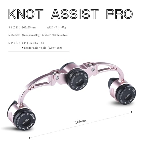 FG Knot Assist Tool，Knot Assist GT Knotter Leader Connection Knot Assist 2.0 for FG Knot Braided Line to Leader Connection Fishing Knot Tying Tool for Braid to Monofilament Leade - color: Rose Gold