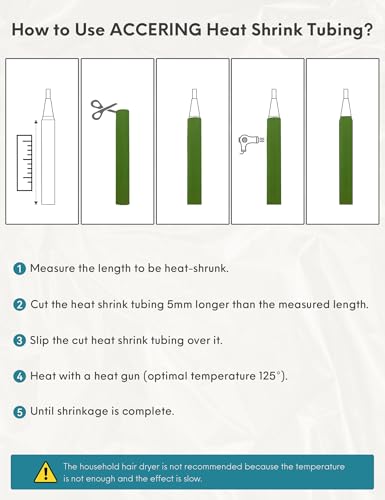 Accering Frosted Pattern Heat Shrink Grip Tubing Soft (φ20mm, Fruit Green) - color: FruitGreen, size: φ20mm, L3.28ft