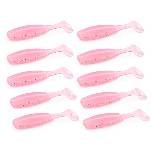 2.16in PVC Artificial Crappie Bass Bait with Paddle Tail 0.08oz.Shad Swimbaits 10-Pack Soft Baits Sea Ocean River Lake Streams Catfish Trout Pike Snapper Walleye - color: C 10pcs