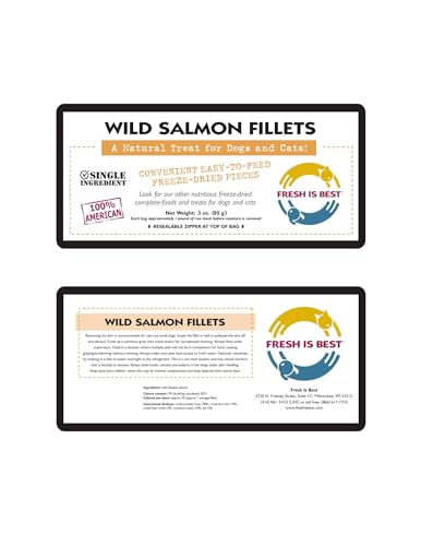 Fresh Is Best Salmon Fillets Freeze Dried Dog Treats – Raw Freeze Dried Fish for Cats & Canines in Resealable Zipper Bag – High-Protein Salmon Dog Treats – Made in the USA