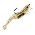 Charlie's Worms Artificial Fishing Bait Charlie's Shrimp Trio Freshwater Saltwater Bass Fishing Lures Scented Soft Bait 3pk - color: Pearl Glow Flake