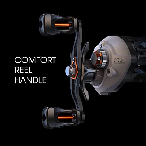 Lixada Fishing Reels, Baitcaster Reel Strong Corrosion Resistance Metal Saltwater Baitcasting Reel with Magnetic Braking System - color: White-Left handed
