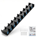 9-Rod Fishing Rod Holder Wall Mounted, Fishing Pole Holders Rack Holds Up to 9 Rods or Combos, Vertical Fishing Rod Rack Storage for Garage, Space Saving Rod Holder for Home, Shed, Basement