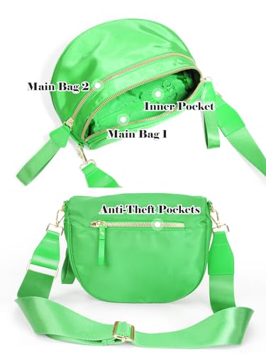 Pure Colour Crossbody Bag Bum Bag for Women,Spacious Purse Fanny Packs Belt Bag,Oversized Bum Bag (Colour Bum Bag-Kelly Green) - color: Colour Bum Bag-Kelly Green