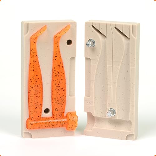 Soft Plastiс Lure Making Injection Fishing Mold Shaker 3.2'' Two Cavity