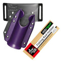 JettyHawk Fishing Rod Hip Holster, Hands-Free Quick-Draw Holder, Fits 1.5-2" Pole, for Spinning, Baitcaster, Centerpin & Surf Rods, Wading & MOLLE Belts - color: Purple