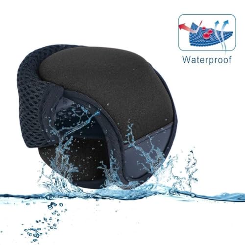 HERCHR Fishing Reel Bag Waterproof Breathable Baitcasting Fish Wheel Protector Fishing Tackle - color: Black