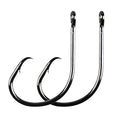 Inline Circle Hooks Saltwater, 100pcs Saltwater Fishing Hooks High Carbon Steel Fish Hook Straight Eye Octopus Hook for Catfish - size: 100PCS 6/0