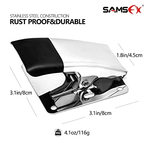SAMSFX Fish Cleaning Board Tools Fillet Clamp w/Screws Deep-Jaw Fish Tail Clip Board for Scaling Table Bait (Fish Clamps with Black Grip) - color: Fish Clamp with Black Grip