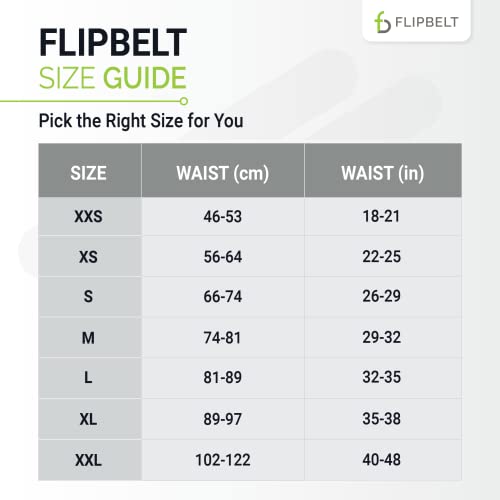 FlipBelt Classic Running Belt, Phone Holder for Running, Money Belt Pouch - color: Neon Yellow, size: Extra Small