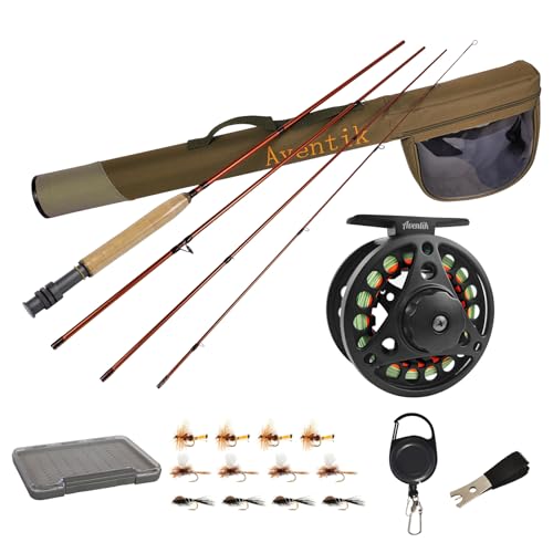 Aventik Extreme Fly Fishing Combo Kit 0/1/2/3/4/5/6 Weight Starter Fly Fishing Rod and Reel Kit Outfit with One Travel Case - style: 9'0'' Lw3/4 Fly Rod Kit