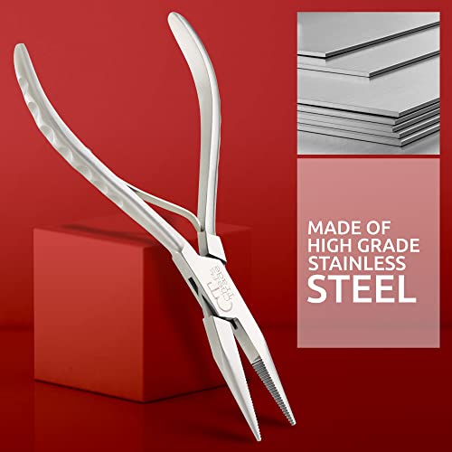 Fish Bone Pliers/Tweezers Stainless Steel Washable (Silver) - color: Silver