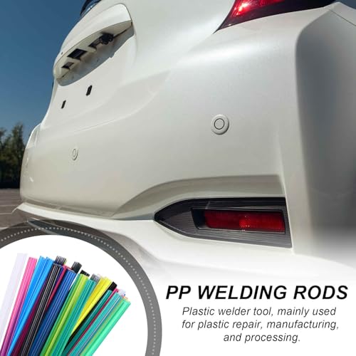 MECCANIXITY 10pcs Plastic Welding Rods, 8 Inch PP Welding Repair Strips Welder Rods with Reinforcing Mesh for Car Bumpers, Kayak Repair, Plastic Welder, Red - color: Red, size: 20cm