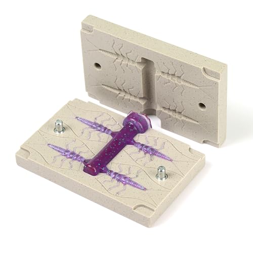 best_nj Four Cavity Lure Mold Soft Plastiс Lure Making Injection Molds for DIY Fishing Lures StoneFly 1.5"