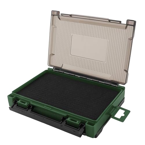 Fishing Accessories Storage Box, Double Sided Tackle Boxes Hook Organizer, Fishing Lure Case for Lure Bait Accessories (Green) - color: Green
