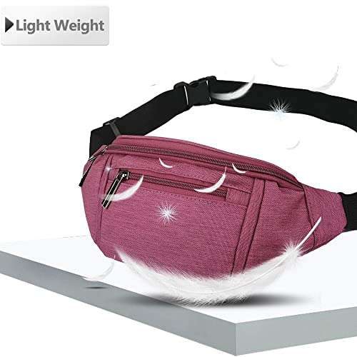 AIKENDO Crossbody Fanny Pack for Women Fashionable,Fashion Waist Bag Purse | Belt Bag for Travel Walking Running Hiking Cycling, Adjustable Lightweight Hip Pack, Easy Carry Any Phone,Wallet(Purple) - color: Purple