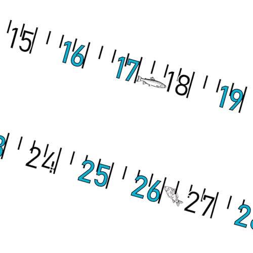 36" Fish Measuring Ruler Sticker for Boat 2 Pcs Strong Self Adhesive Transparent Waterproof Decal Tape Measure Clear Boat Accessories (36 inch) - size: 36 inch