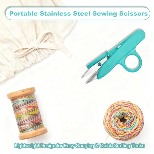 Thread Snips Scissors for Sewing Small Plastic Sewing Nippers Embroidery Snippers Craft Snip Cutters and Thread Clippers for Cutting Thick Fabric and Fishing Line(Blue)
