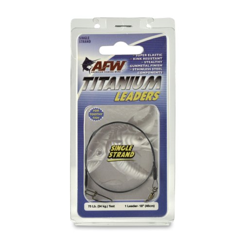 American Fishing Wire Titanium Single Strand Leader - size: 18 -Inch, 75 Pound Test