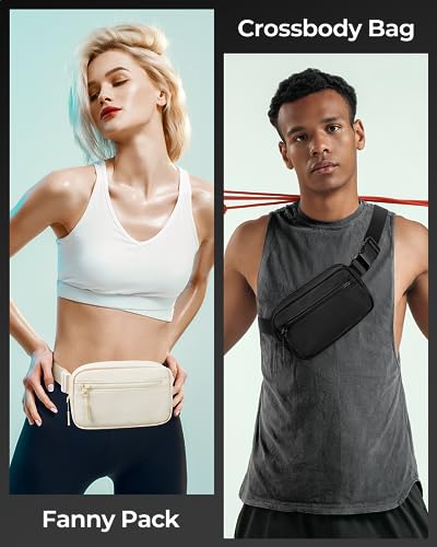 CHOLISS Small Sling Bag for Women and Men, Crossbody Bags Trendy Fanny Packs Chest Bag with Extended Strap - color: B01 Black