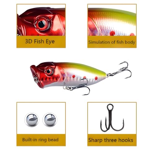 Fishing Lures Tackle Bait Kit Set - Comprehensive Fishing Lures Kit for Trout Bass Salmon - Includes Plastic Shrimp, Worm Bait, Spoon, and Crankbait Jigs