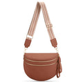 oscaurt Leather Crossbody Bag Bum Bag for Women Large Sling Bag Cross Body Purse Shoulder Handbag Fanny Pack - color: Brown, size: Large