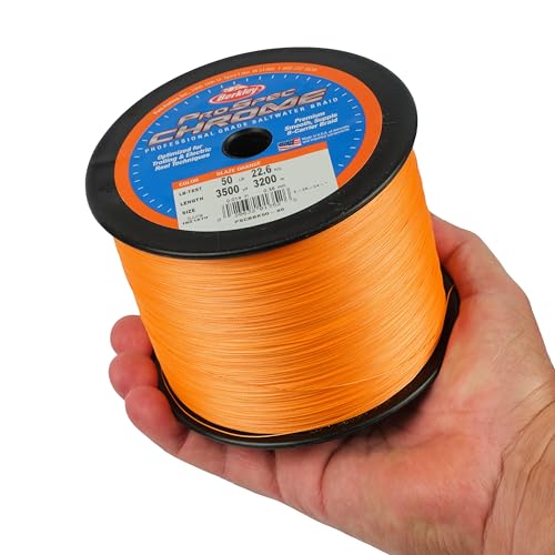Berkley ProSpec Chrome Braid Fishing Line, Suitable for Saltwater Environments - color: Blaze Orange, size: 50lb - 3500yd