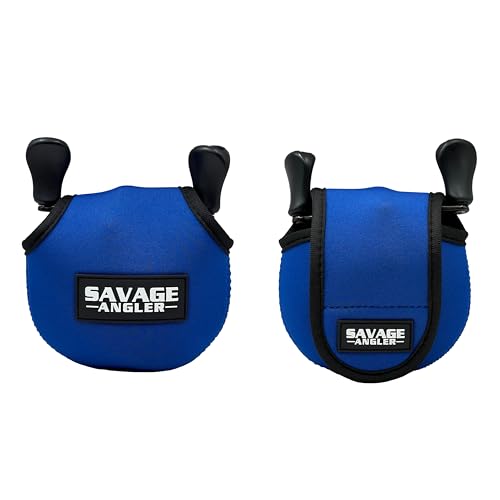 Neoprene Baitcast Reel Cover, Fishing Reel Protector, Fishing Reel Cover, Baitcaster Case, Low Profile Baitcaster Case, Casting Reel Covers, 50 100 200 Series Baistcasters (1, Blue) - color: Blue