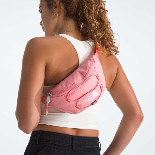 THE NORTH FACE Jester Lumbar Pack | Fanny Pack With Water Repellent Finish, 2.2 Liters, Crossbody Adjustable Strap - color: Coral Crush Light Heather/Coral Crush