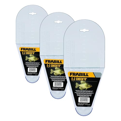 Frabill EZ Crappie Check'R Fish Measurer, Measures up to 12 in. Crappie Measuring Device, Quick and Easy Alternative to Fishing Measuring Tape, Durable Construction, Easy Clean (Pack of 3) - size: One Size (Pack of 3)