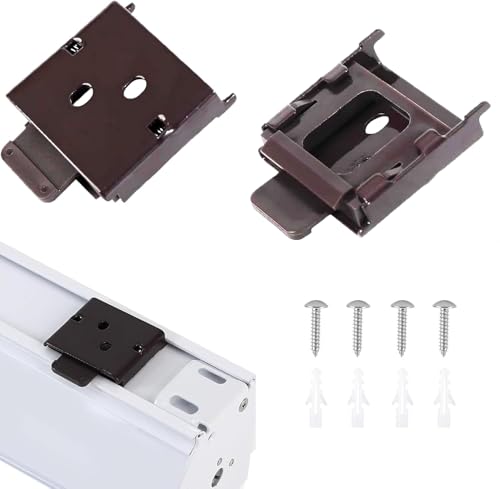 coolaroo Replacement Parts - Outside Mounted Blinds Curtain Rod Bracket Attachment, Vertical Blinds Replacement Parts, Deer Blind Brackets & mini Blind Brackets for Blinds Replacement - color: Brown, size: 1 SET