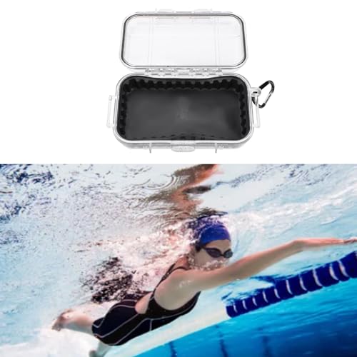 Joyzan Dry Storage Case, Outdoor Shockproof Box Hard Shell Wet Container | Airtight Floating Survival Travel Sealed Carry Organizer Marine Tool Carrying Protecting Boating Camping Fishing - color: Transparent