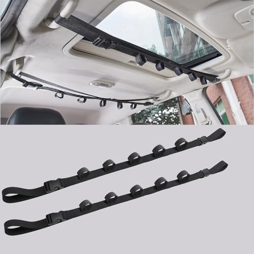 Fishing Pole Holder for Car,Car Fishing Rod Holder,Fishing Pole Storage Rack for SUV/Wagons/Van/Jeep/Truck, 2 Styles Available: Fishing Pole Roof Rack and Backseat Pole Holder - style: Fishing Pole Roof Rack