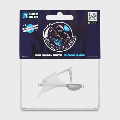 Dead Bait Trolling Lure (Bare) – Premium Fishing Rig for Kayaks, Boats & Jet Skis – Realistic Swimming Action – Ideal for Pelagic Species - color: Pearl White, size: Small