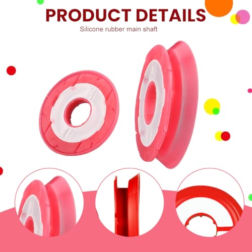 erioctry 10PCS Silicone Fishing Line Spool Holders, 60mm Thread Keeper Bobbins, Mixed Colors Line Storage for Fishing Tackle Organization