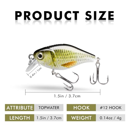 TRUSCEND Swimmax Easy Catch Fishing Lures with BKK Hooks, Wiggling, Vibrating, Rattling and Gurgling for More Bites, Heavy-Duty Dyneema Fiber Jointed Swimbaits for Bass, Trout, Crappie, Walleye, Pike - color: D2-1.5"-0.14oz