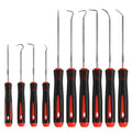 Hook and Pick Set – 10PCS Precision Pick Tools with Non-Slip Grip for Automotive, O-Ring, Seal & Gasket Removal, Mechanical and DIY Use Tool Set, Picks Precision Hooks Puller Remover Tools - color: red
